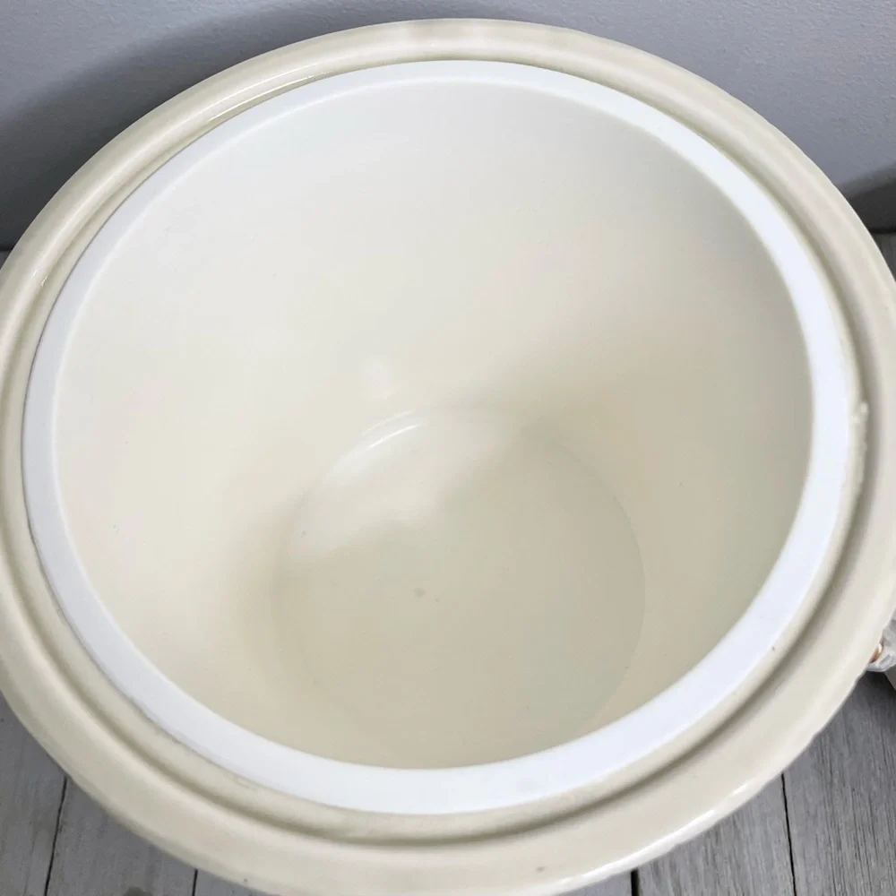 Fitz and Floyd RARE Vintage Coquille Seashell Coral Nautical Ice Bucket with Lid